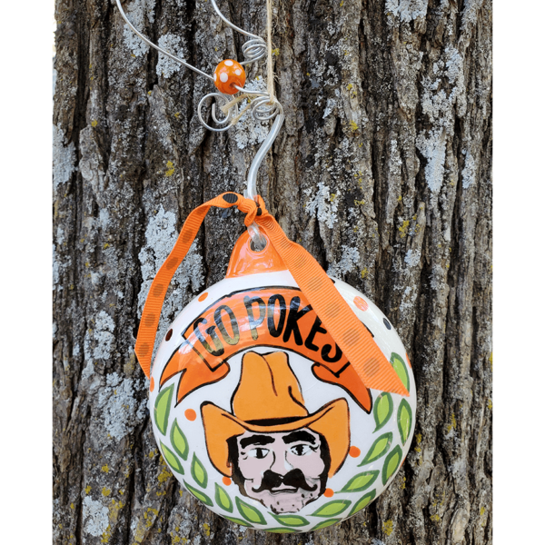 pistol pete ceramic puff ornament