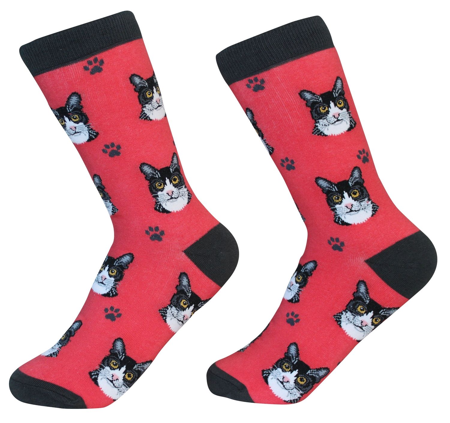 Black & White Cat Socks - CowboySanta.com