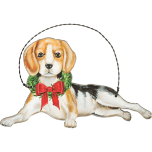 wooden beagle ornament