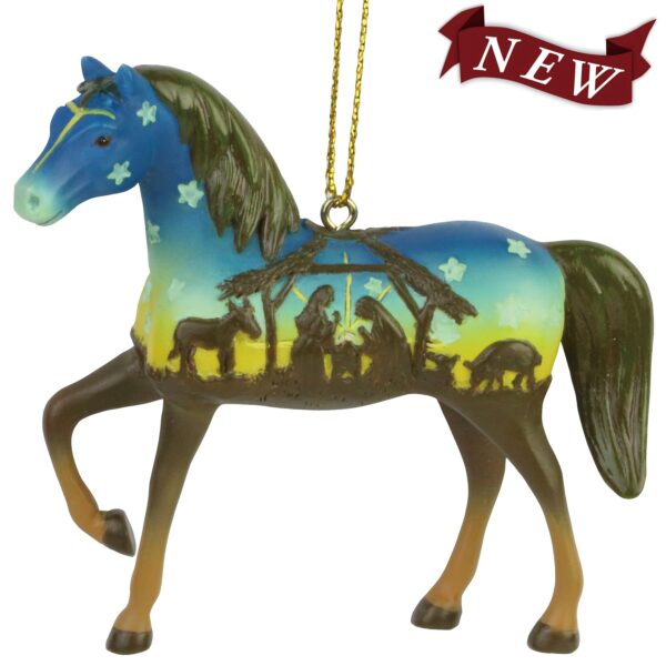 Trail of the Painted Ponies Away in a Manger Ornament
